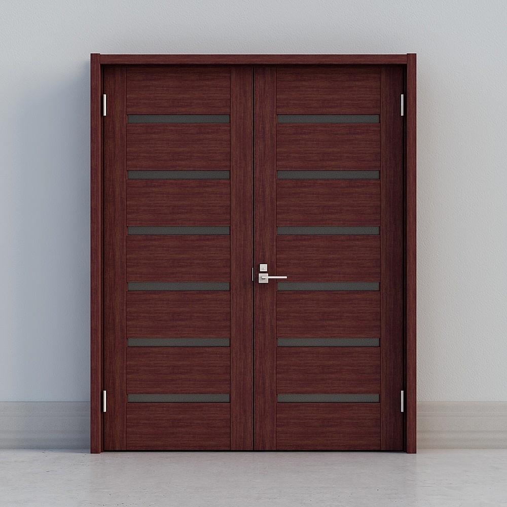 LIXIL wooden door - indoor door - BKY double door - DD black walnut color