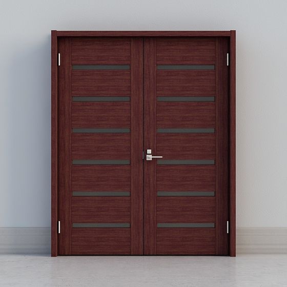 Elegant Double Door 3D model for Modern Interiors