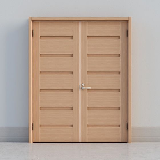 Stylish Modern Double Door 3D model