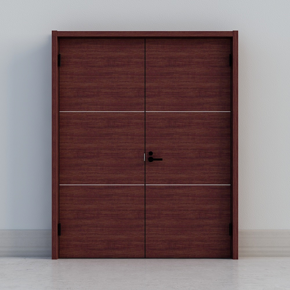 LIXIL wooden door - indoor door - BCW double door - DD black walnut color