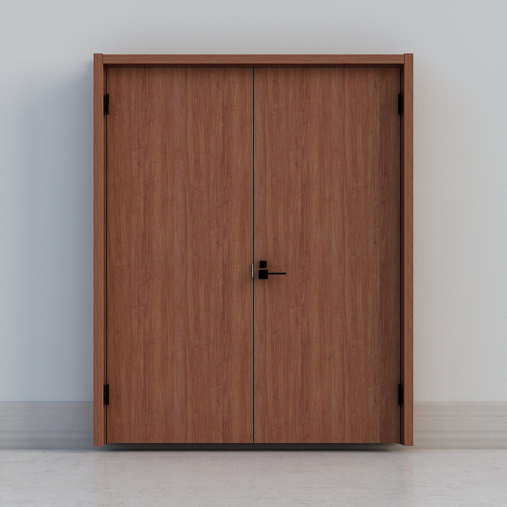 modern wooden double door