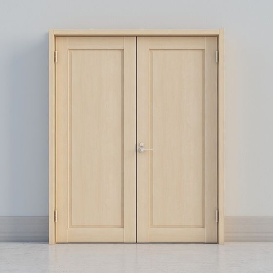 モダンなベージュ両開きドア