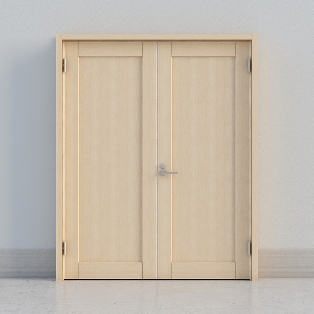 modern wooden double door