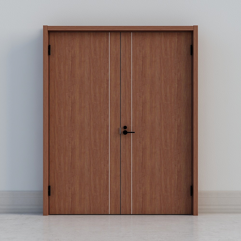 modern wooden double door