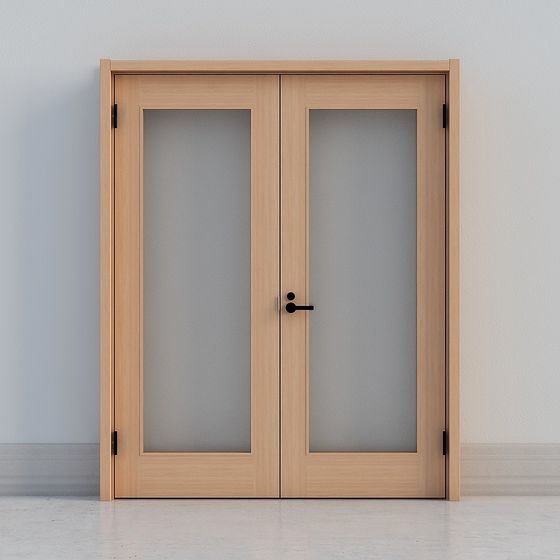 Contemporary Double Door 3D model