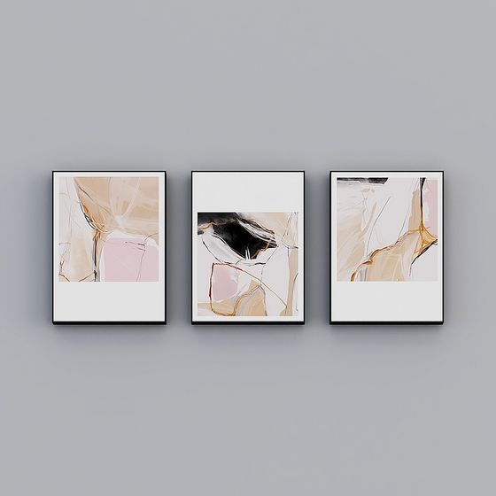 Stylish Abstract Art 3D Model for Creative Spaces