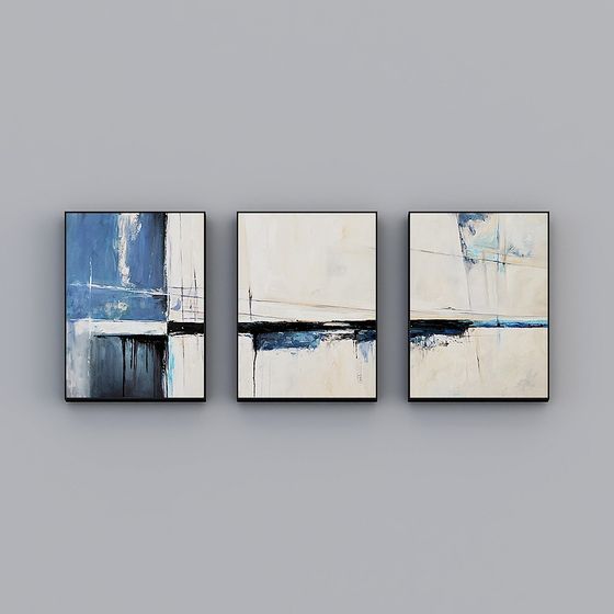 Unique Abstract Painting 3D Model Design