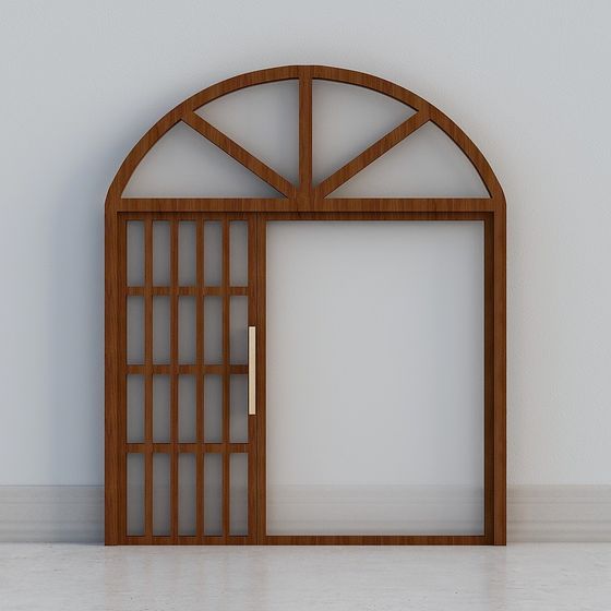 Elegant Low-Poly Door Frame 3D Model