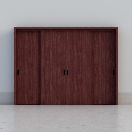 Elegant Sliding Door 3D model for Modern Interiors