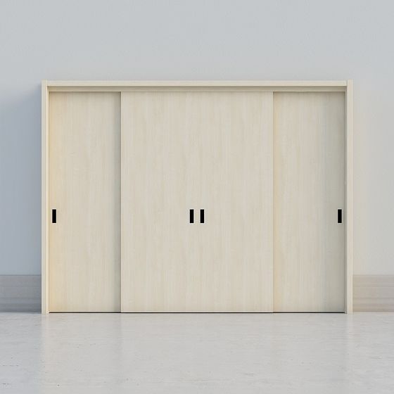 Stylish Sliding Door 3D model for Contemporary Interiors