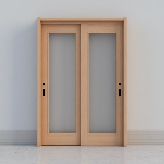 Minimalist Double Door 3D model Design