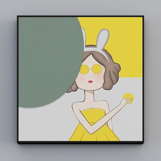 Whimsical Rabbit Girl 3D model