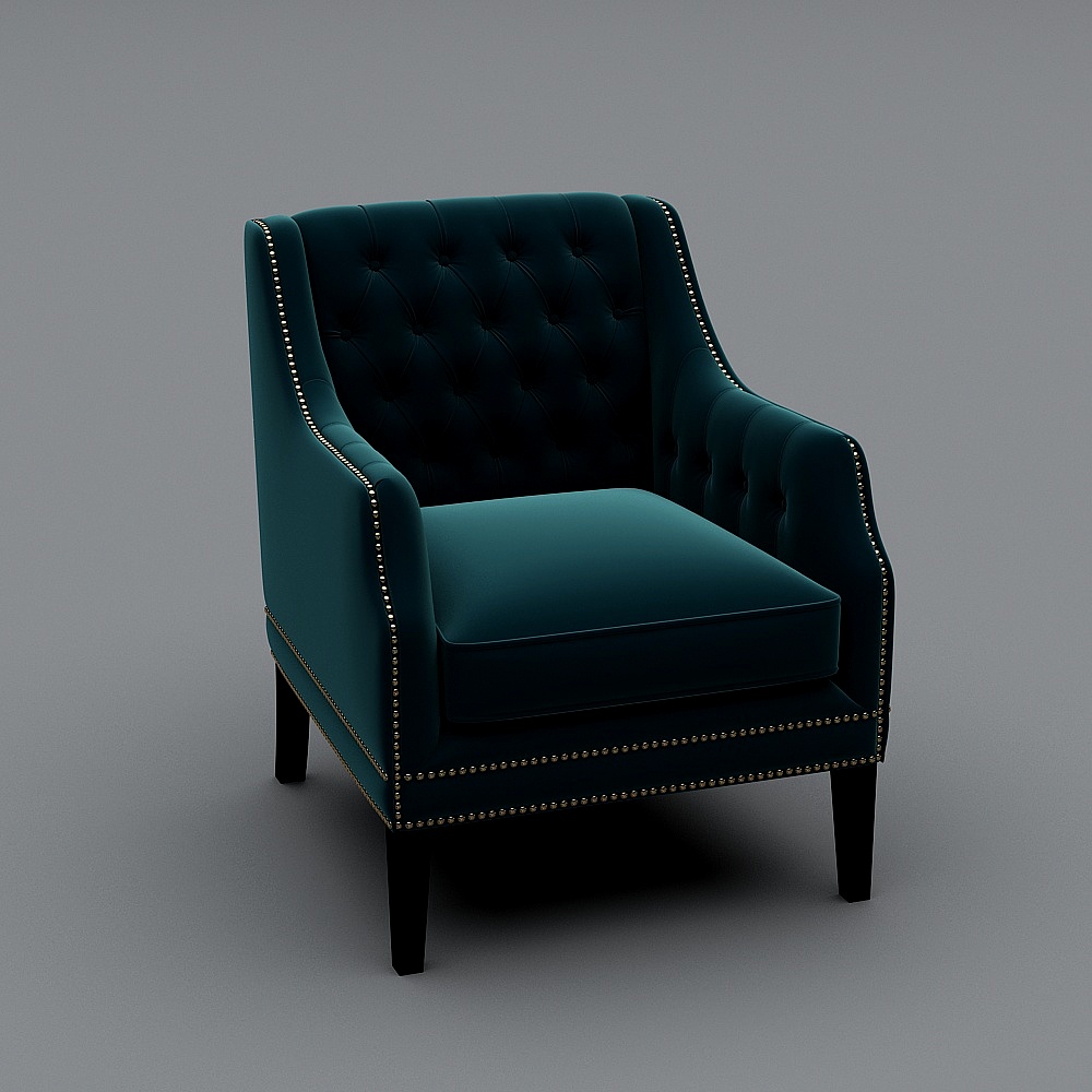 green nailhead chair
