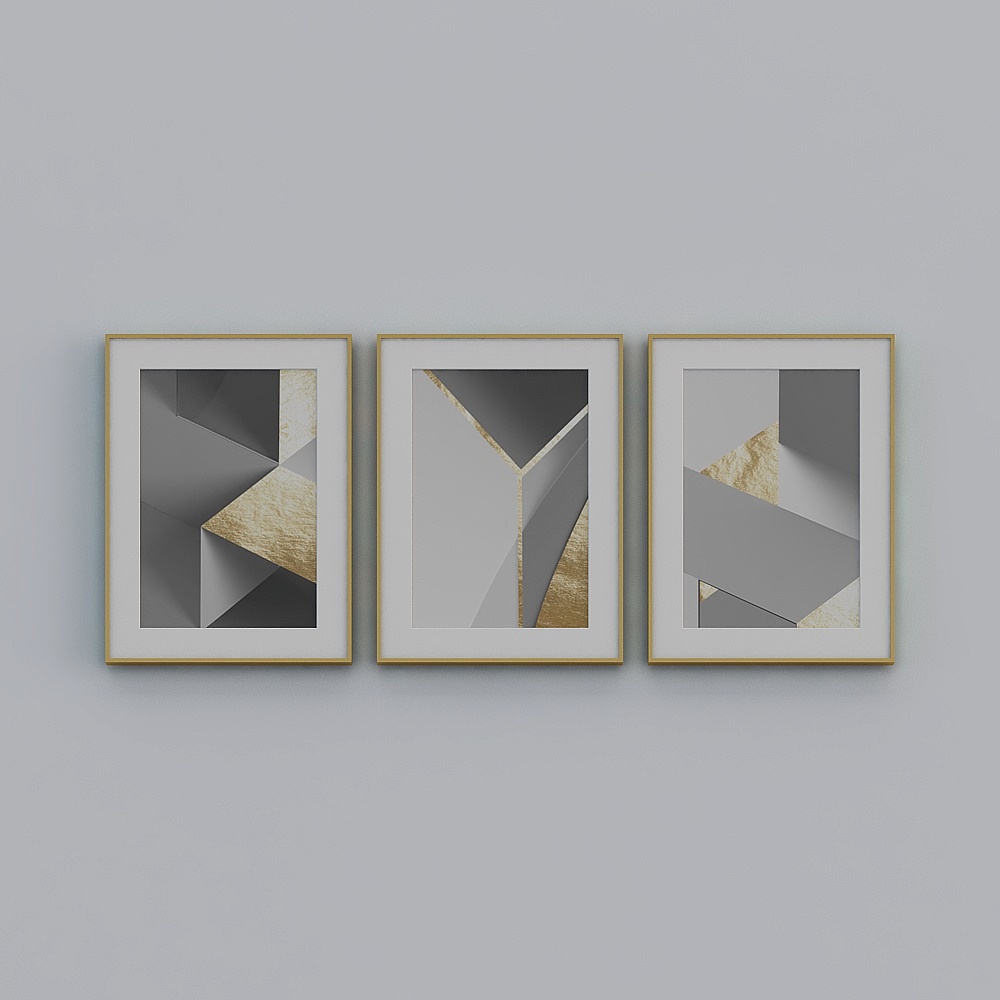 Jane on - Modern Wind - Living Room Decorative Painting - SK-075 Wonderful Space (Gold Craft)