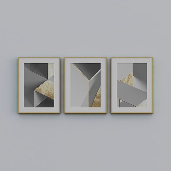 Abstract Geometric Frame 3D Model