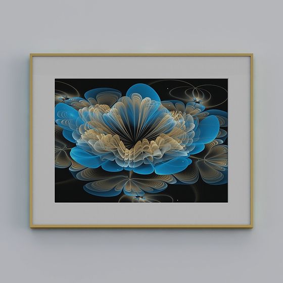 Abstract Petal 3D model for Creative Projects