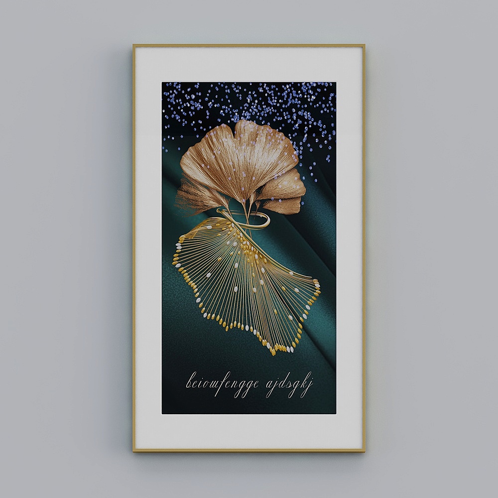 珍 - 現代風 - 香冠裝飾畫 - LJ-011 - 熒光金箔