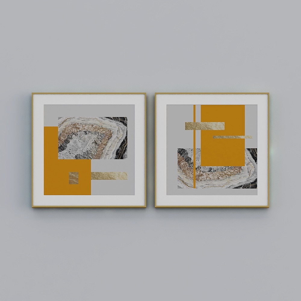 Jane - Modern Wind - Living Room Decorative Painting - LJ-013 Square - A Grand Plan