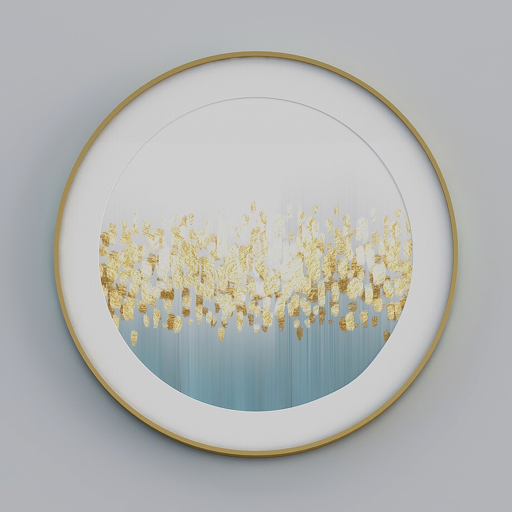Jane -Modern Wind-Hyunguan Decorative Painting-LJ-018 Circle-Morning Light Crush gold