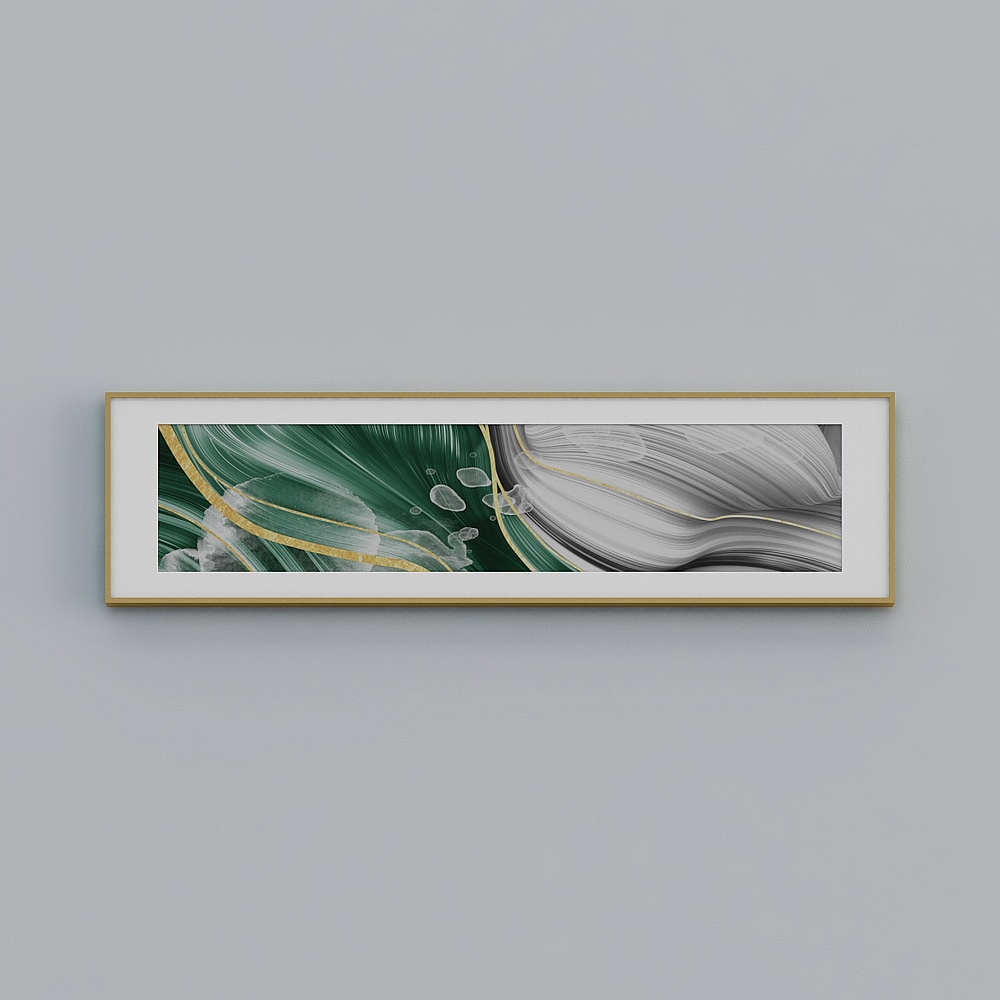 Jane - Modern Wind - Bedroom Decorative Painting - LJ-005 - Ink Green Gold
