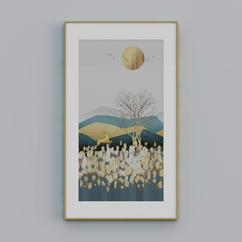 Jane -Modern Wind-Hyunguan Decorative Painting-SK-005-Emerging Dreams (Gold Craft)