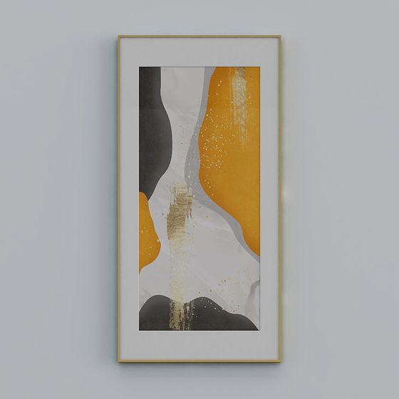 Radiant Abstract Painting 3D Model