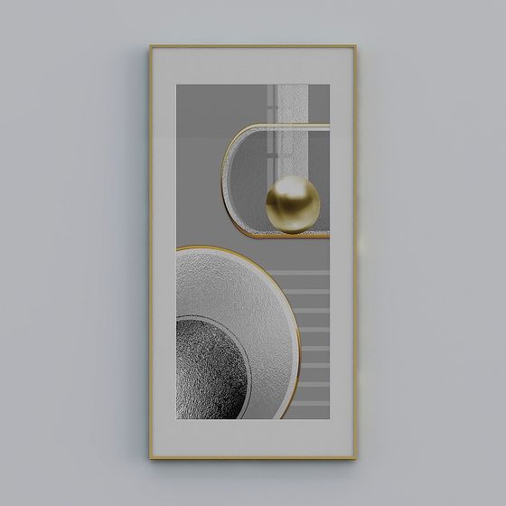 Stylish Abstract Mirror Frame 3D model for Creative Projects