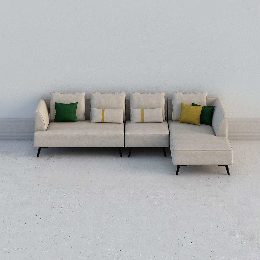 Yujia - Nordic - UC1970L-2 light gray three anti-technology cloth - (one plus three plus expensive) sofa