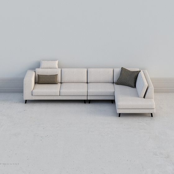 Modern Low-Polygon Sofa 3D model