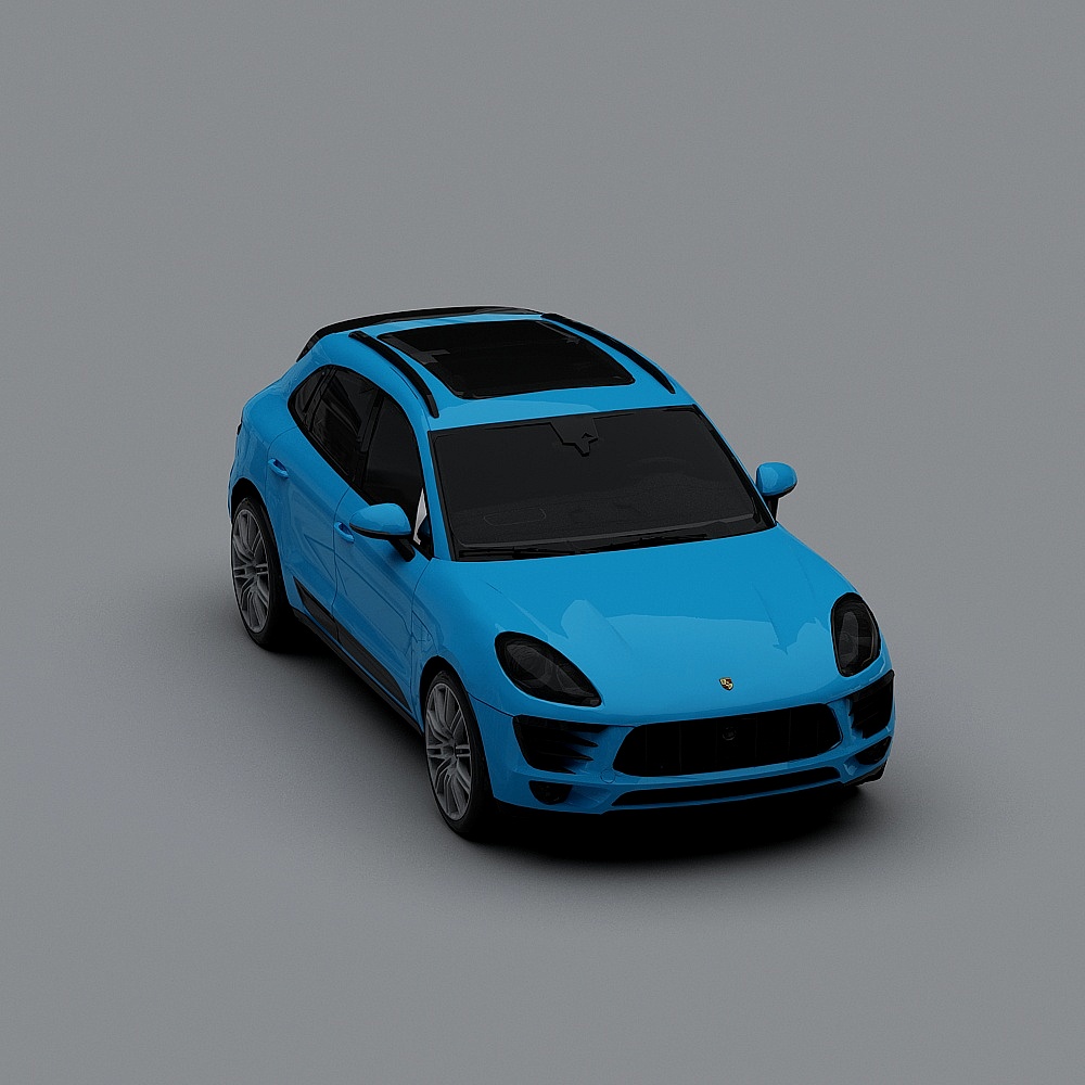 Sleek Low-Poly Sports Car 3D Model