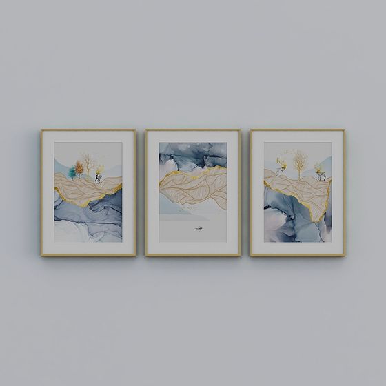 Mountain River Landscape 3D model