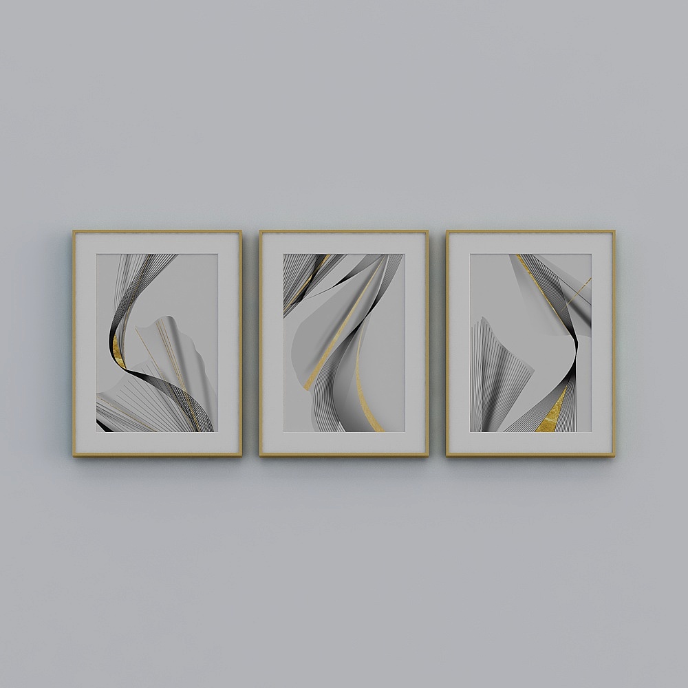 Jane - Modern Wind - Living Room Decorative Painting - LJ-066 Paper Falling Clouds