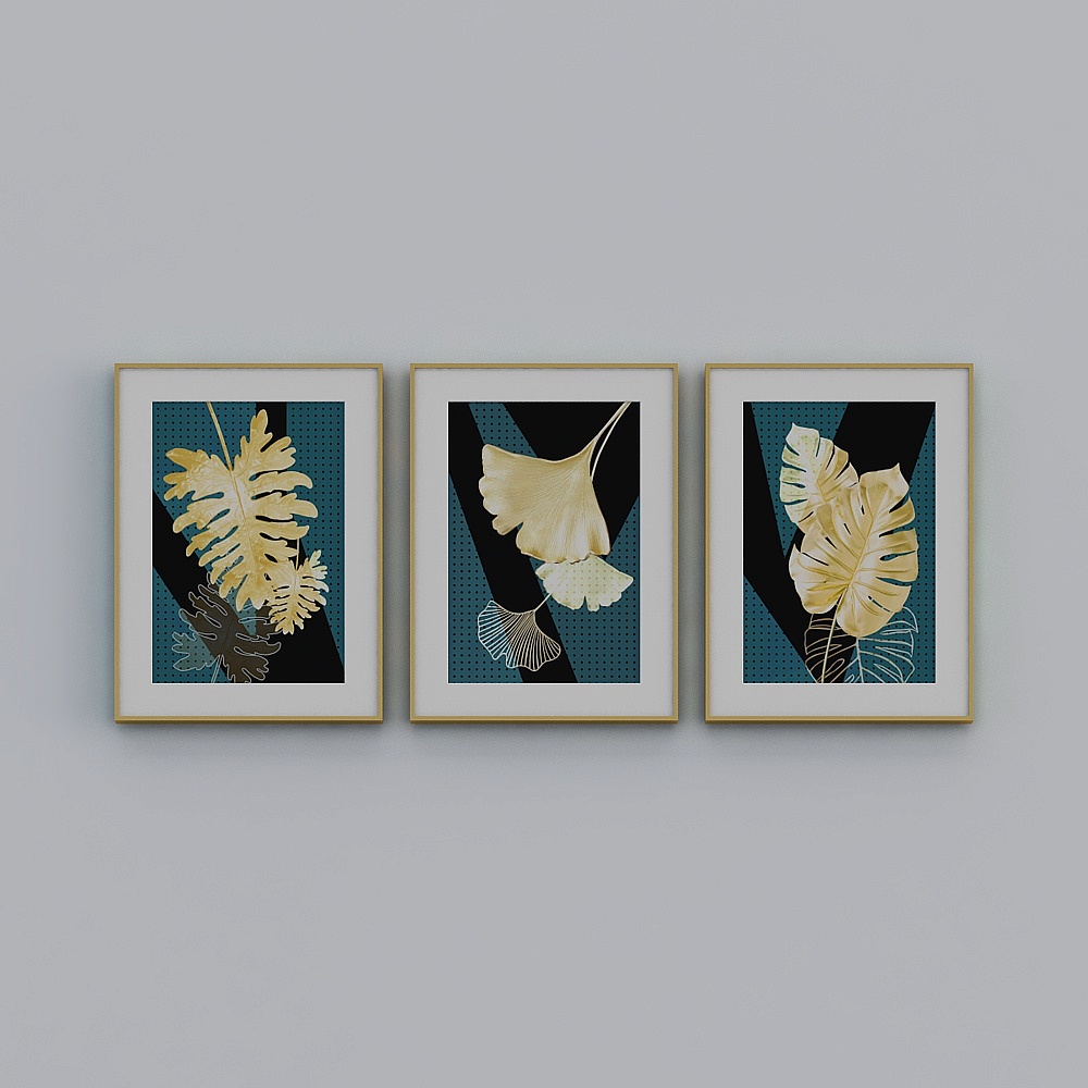 Jane on - modern wind - living room decoration painting - LJ-007 Sen jin leaves