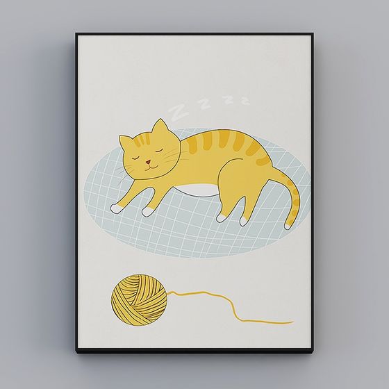 Charming Napping Cat 3D model for Creative Projects