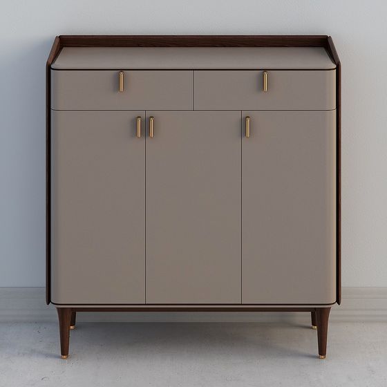 Stylish Mid-Century Storage Cabinet 3D model