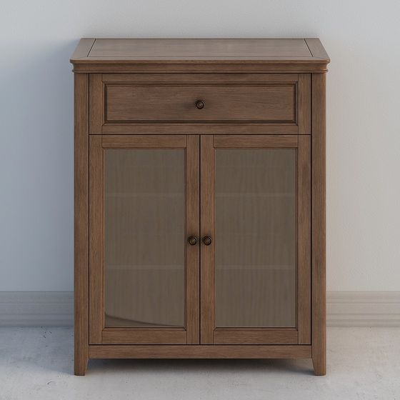 Elegant Low-Poly Storage Cabinet 3D model