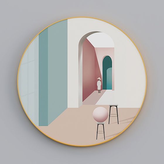 Round Dream Gallery 3D model for Creative Projects