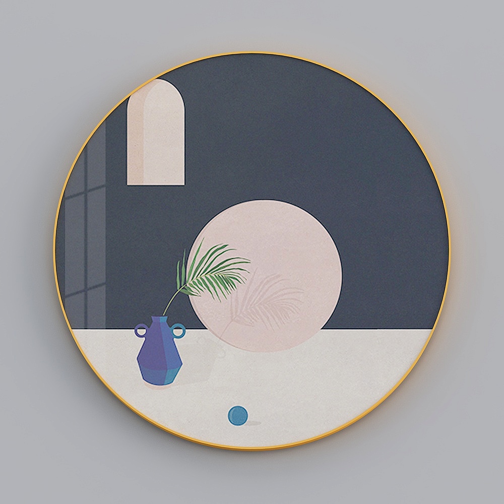 Zhuo Yi - Modern Wind - Abstract Architectural Space Art Living Room Decorative Painting - Secret