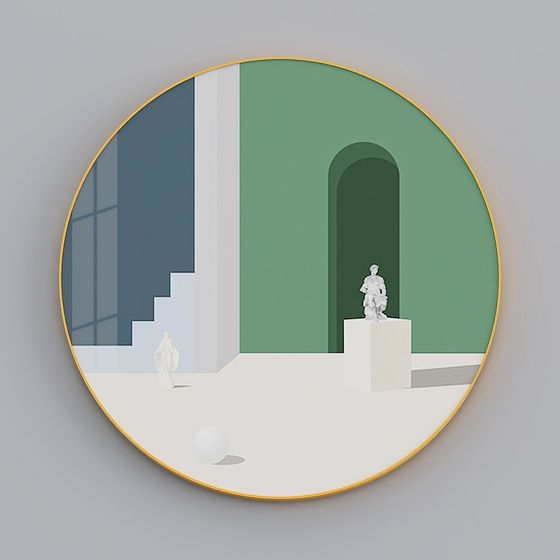 Zhuo Yi - 現代風 - 抽象建築空間藝術客廳裝飾畫 - 秘密