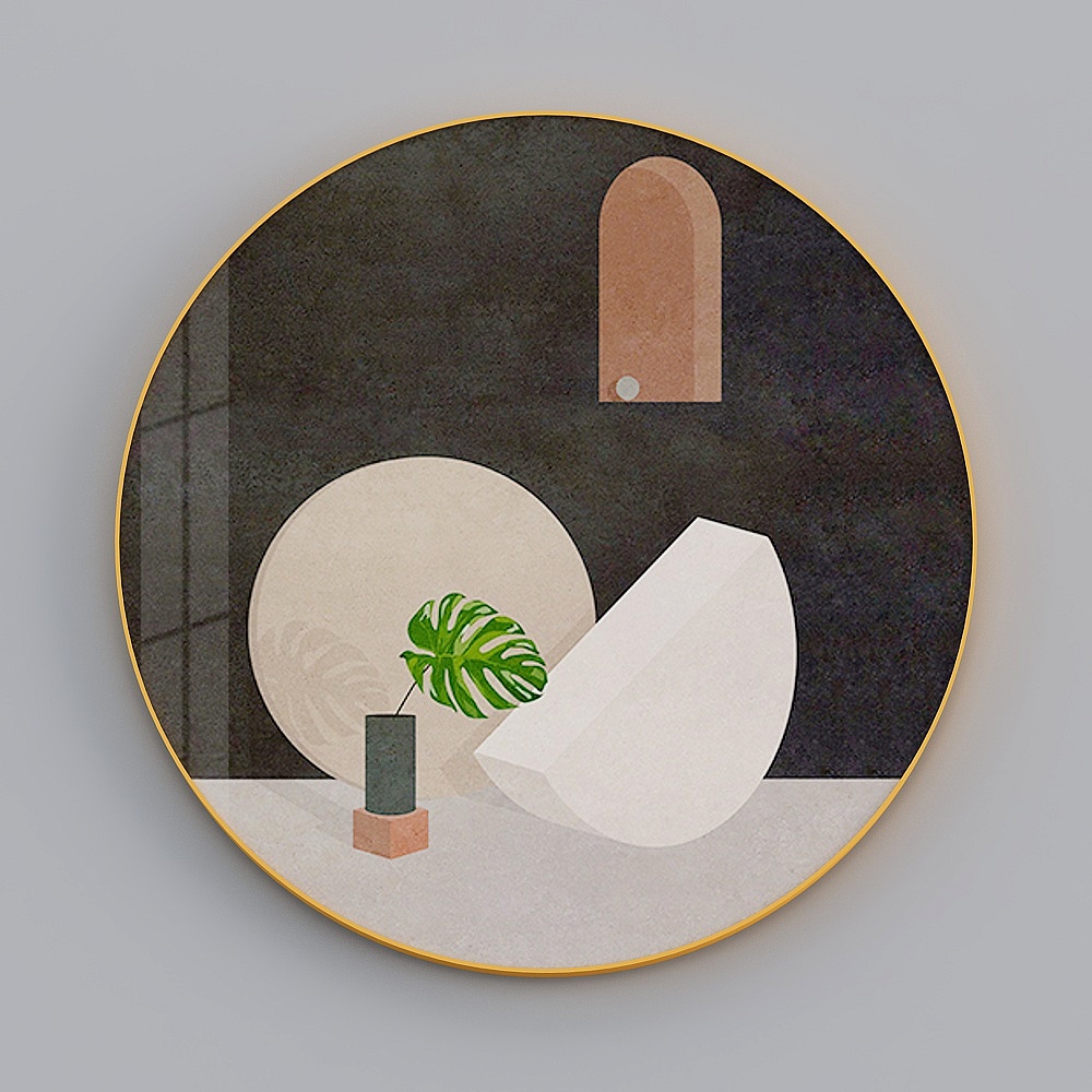 Zhuo Yi - Modern Wind - Abstract Architectural Space Art Living Room Decorative Painting - Secret