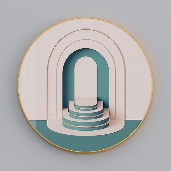 Modern Arch Stage 3D Model