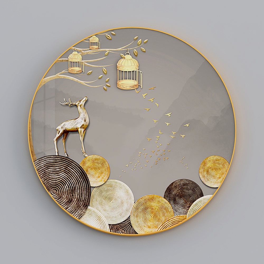 Zhuo Yi - viento moderno - decoración de pared del corredor del pasillo - pinturas colgantes - y venturoso y aireado