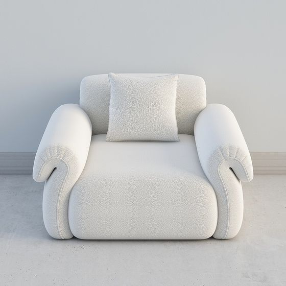Comfortable Low-Poly Sofa 3D model