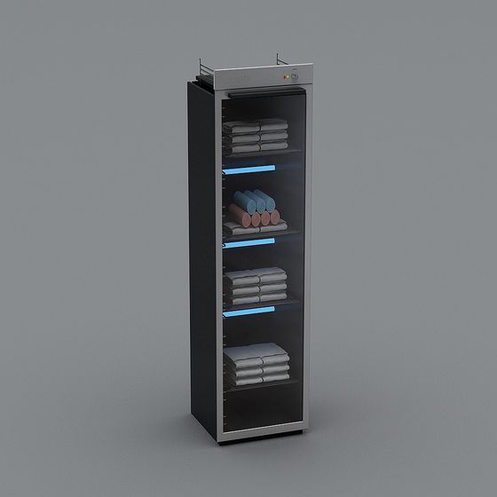 Elegant Towel Cabinet 3D model for Contemporary Spaces
