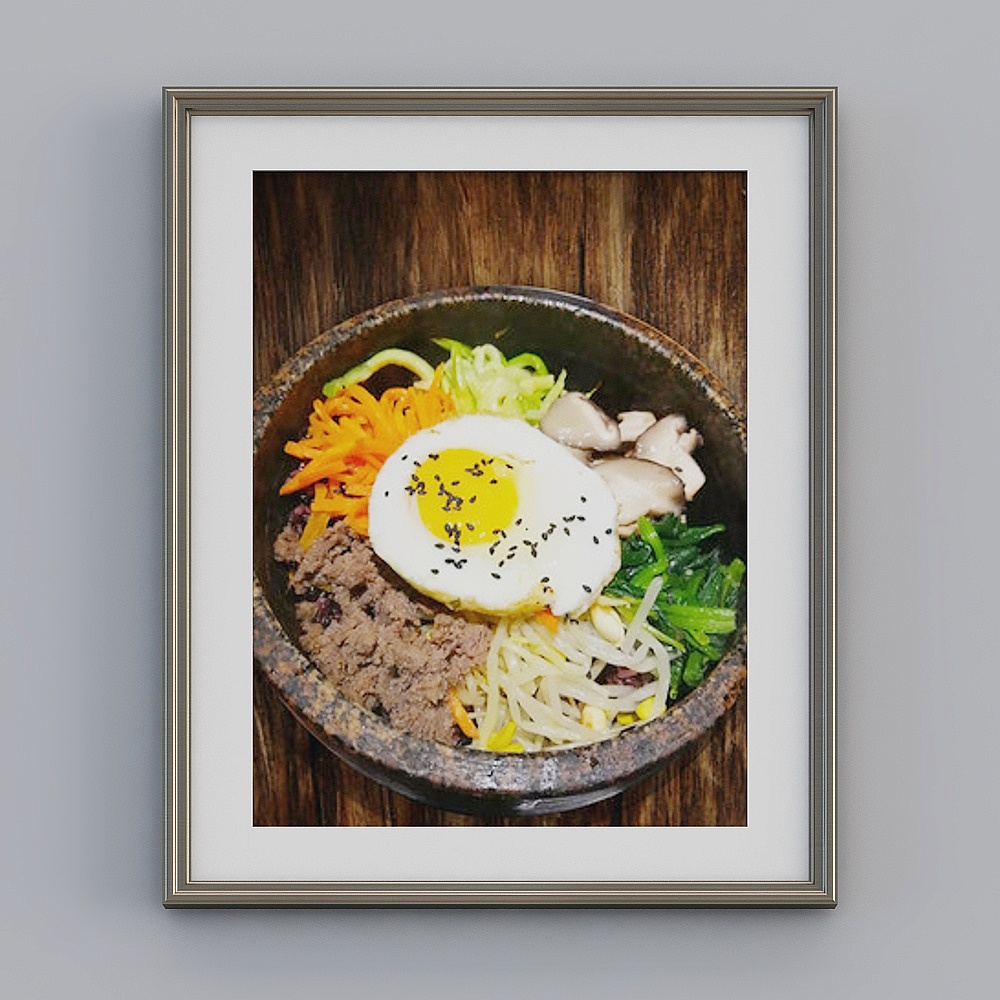 Delicious Stone Bowl Bibimbap 3D model