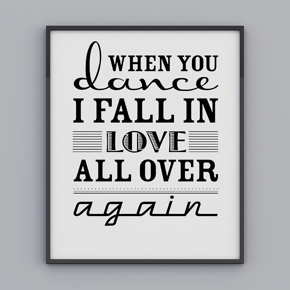 Dance Love Poster 3D model