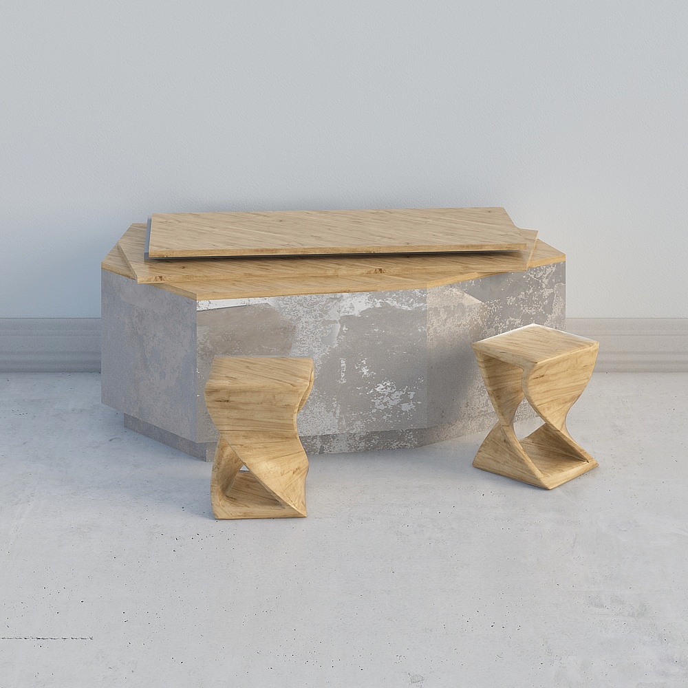 Industrial LOFT hot pot shop - table and chair combination