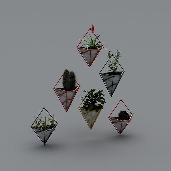 Stylish Hanging Planter 3D Model for Creative Projects