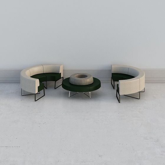 Rounded Lounge Area 3D model