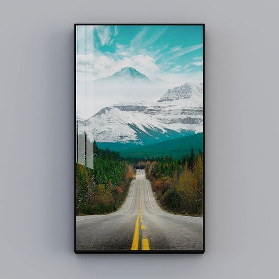 Snowy Path: 3D Model of a Journey to the Mountain Peak